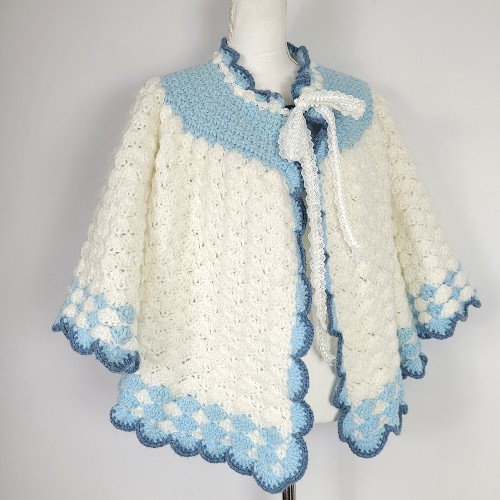 Handmade Crochet One Of A Kind Cartigan Sweater OSFA